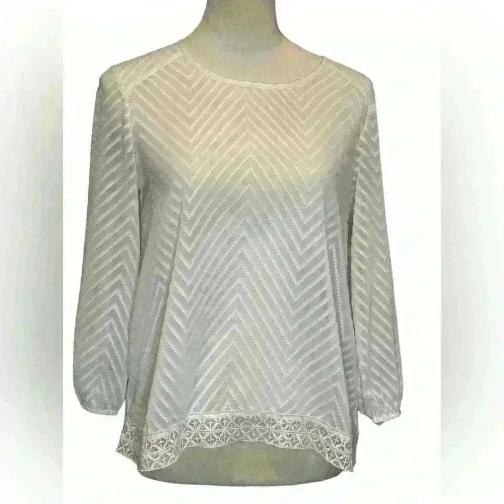 Eclair pip crew neck blouse size XSP